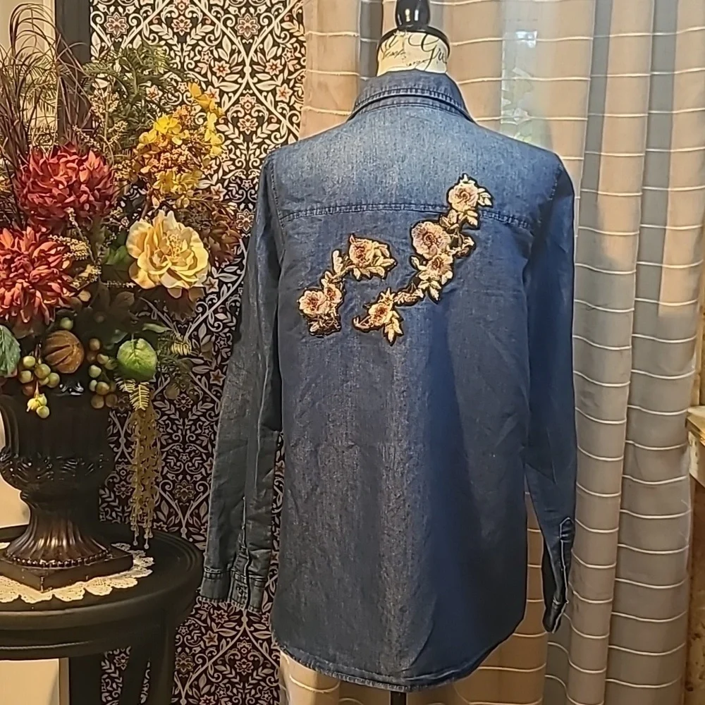 Pollyanna & Esther button front denim shirt